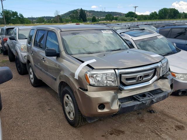 5FNYF4H20AB010528 - 2010 HONDA PILOT LX GOLD photo 1