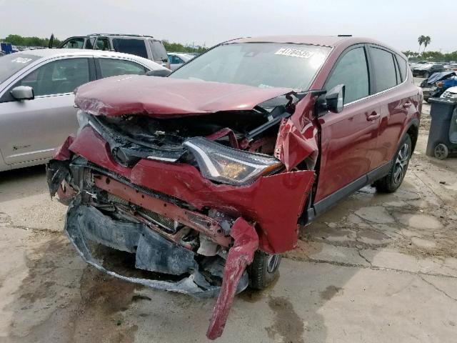 2T3ZFREV2JW510250 - 2018 TOYOTA RAV4 LE MAROON photo 2