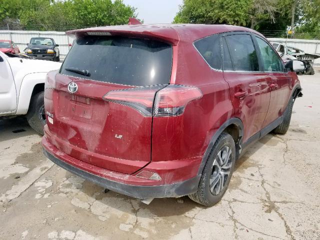 2T3ZFREV2JW510250 - 2018 TOYOTA RAV4 LE MAROON photo 4