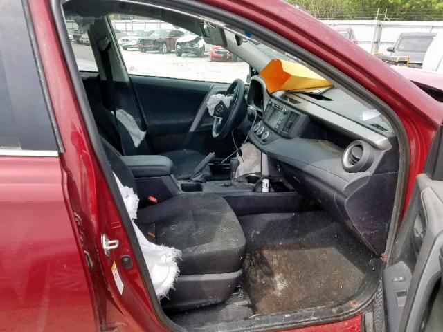 2T3ZFREV2JW510250 - 2018 TOYOTA RAV4 LE MAROON photo 5