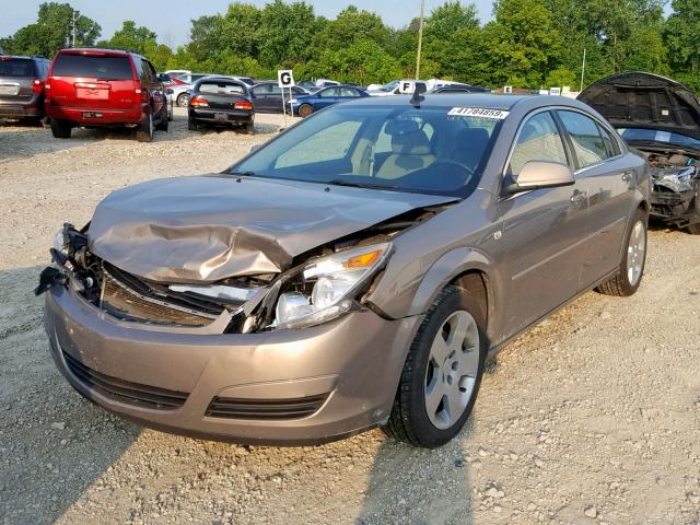 1G8ZS57B58F251590 - 2008 SATURN AURA XE BROWN photo 2