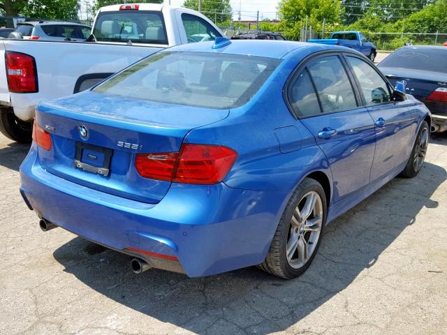 WBA3B9C51DF585514 - 2013 BMW 335 XI BLUE photo 4