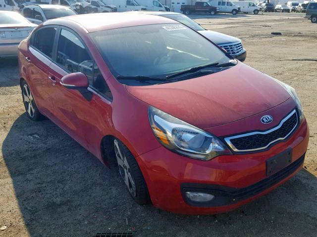 KNADN4A35E6348381 - 2014 KIA RIO EX RED photo 1