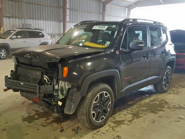 ZACCJBCT7GPE28955 - 2016 JEEP RENEGADE T BLACK photo 2