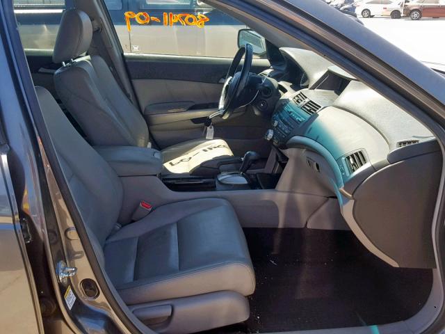 1HGCP26809A079261 - 2009 HONDA ACCORD EXL GRAY photo 5