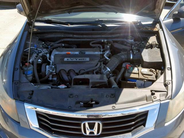 1HGCP26809A079261 - 2009 HONDA ACCORD EXL GRAY photo 7