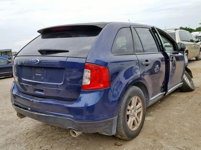 2FMDK3GC6BBB08620 - 2011 FORD EDGE SE BLUE photo 4