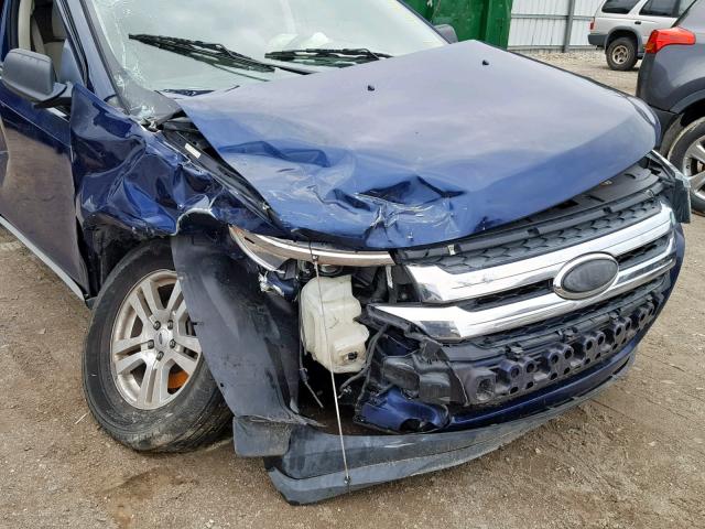 2FMDK3GC6BBB08620 - 2011 FORD EDGE SE BLUE photo 9