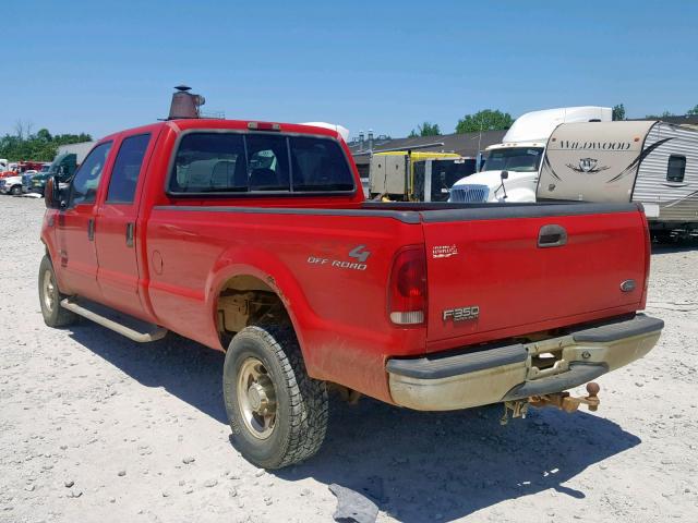 1FTSW31P63ED10262 - 2003 FORD F350 SRW S RED photo 3