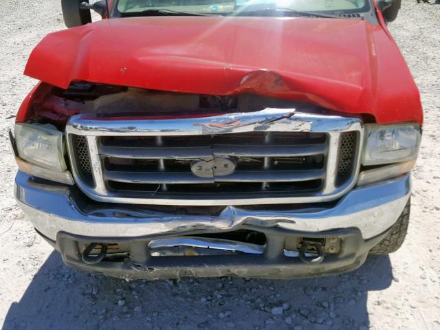 1FTSW31P63ED10262 - 2003 FORD F350 SRW S RED photo 7