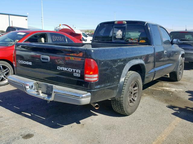 1D7GL42K44S570739 - 2004 DODGE DAKOTA SLT BLACK photo 4