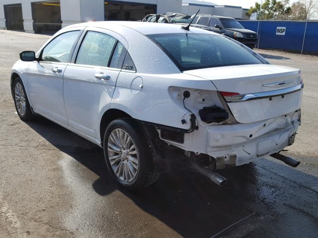 1C3CCBCG2CN222088 - 2012 CHRYSLER 200 LIMITE WHITE photo 3