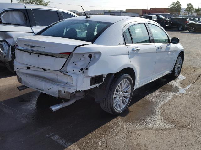 1C3CCBCG2CN222088 - 2012 CHRYSLER 200 LIMITE WHITE photo 4