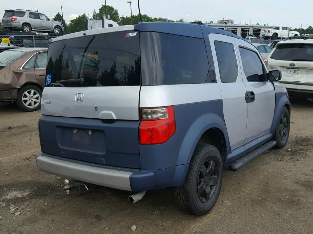 5J6YH28685L012557 - 2005 HONDA ELEMENT EX SILVER photo 4