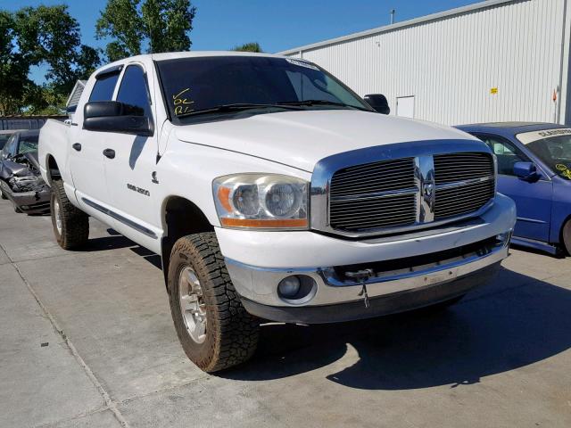 3D7KS29C06G130043 - 2006 DODGE RAM 2500 WHITE photo 1