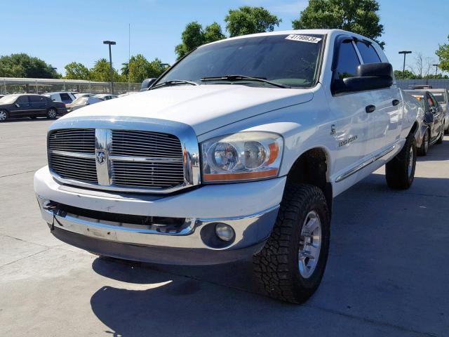 3D7KS29C06G130043 - 2006 DODGE RAM 2500 WHITE photo 2