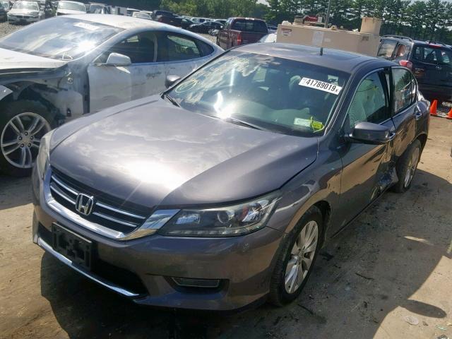 1HGCR3F80DA041957 - 2013 HONDA ACCORD EXL GRAY photo 2