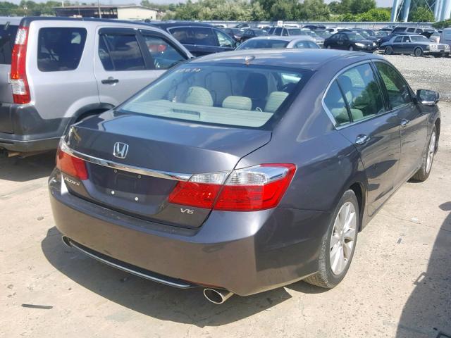 1HGCR3F80DA041957 - 2013 HONDA ACCORD EXL GRAY photo 4