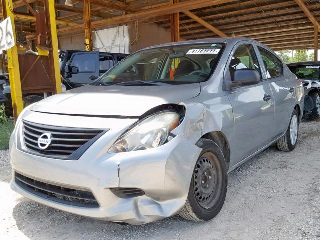 3N1CN7AP9CL821546 - 2012 NISSAN VERSA S GRAY photo 2