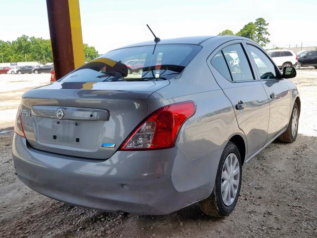 3N1CN7AP9CL821546 - 2012 NISSAN VERSA S GRAY photo 4