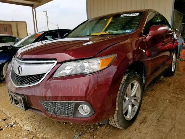 5J8TB3H57FL007593 - 2015 ACURA RDX TECHNO MAROON photo 2