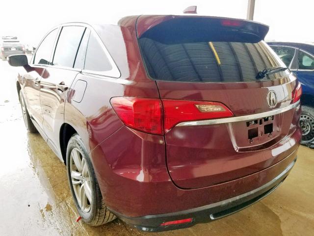 5J8TB3H57FL007593 - 2015 ACURA RDX TECHNO MAROON photo 3