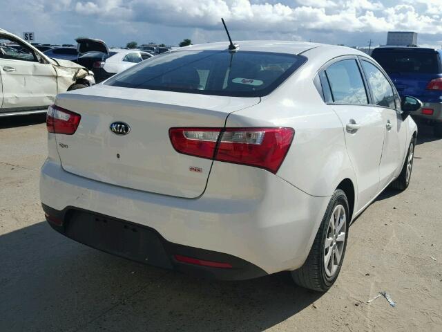 KNADM4A34F6496588 - 2015 KIA RIO LX WHITE photo 4