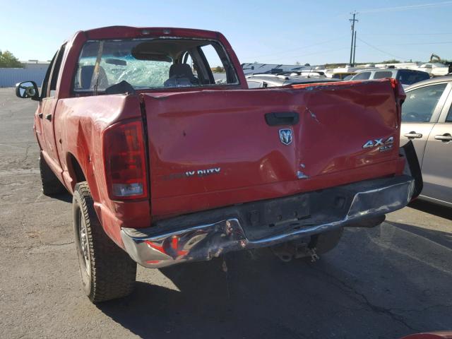 1D7KS28C76J175173 - 2006 DODGE RAM 2500 S წითელი ფოტო 3