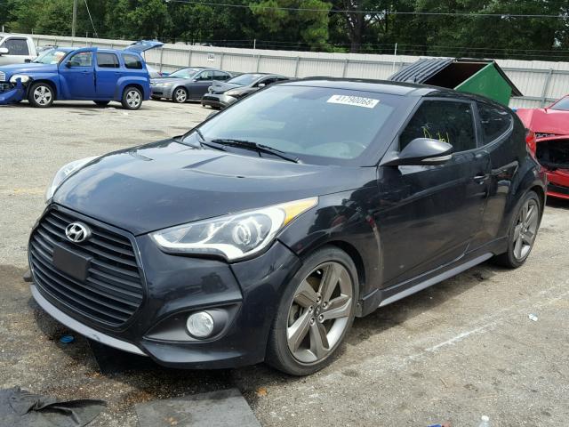 KMHTC6AE7FU216121 - 2015 HYUNDAI VELOSTER T BLACK photo 2