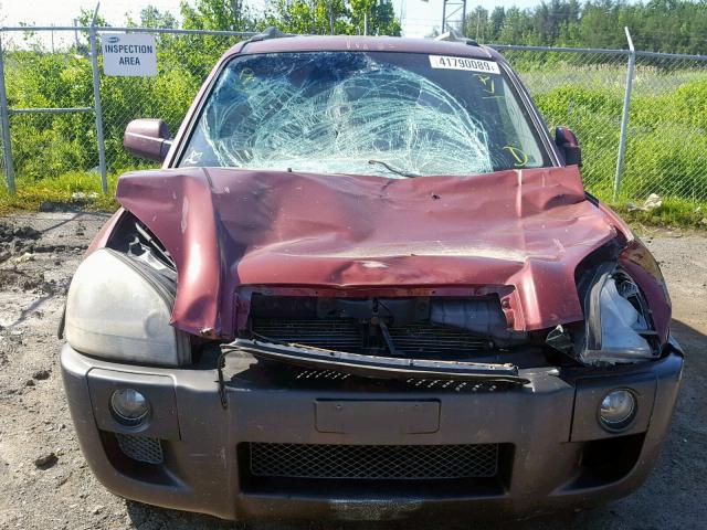 KM8JM72D66U252236 - 2006 HYUNDAI TUCSON GL RED photo 9