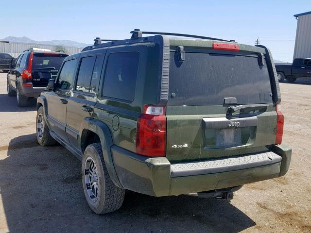 1J8HG48NX7C530094 - 2007 JEEP COMMANDER GREEN photo 3