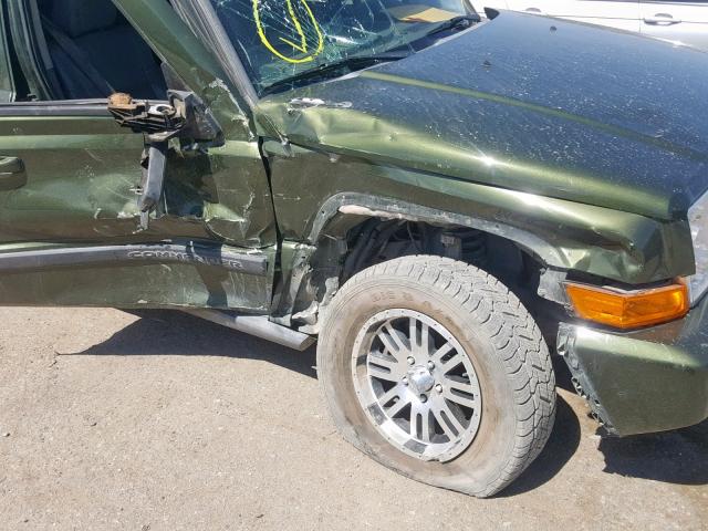 1J8HG48NX7C530094 - 2007 JEEP COMMANDER GREEN photo 9
