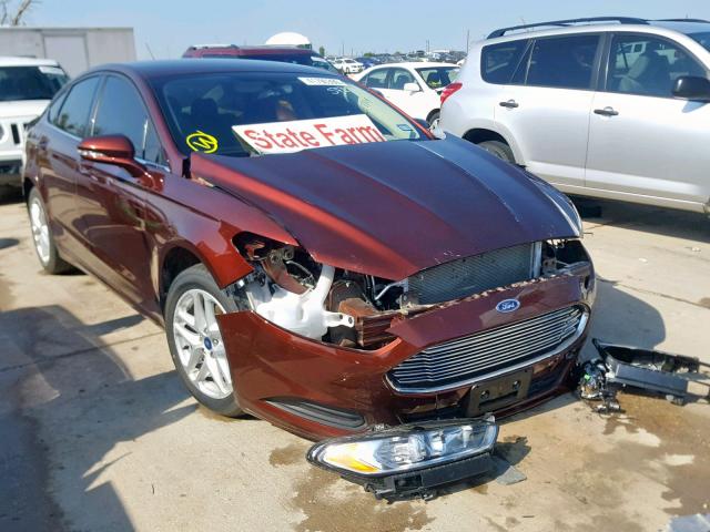 3FA6P0HD7GR383609 - 2016 FORD FUSION SE BURGUNDY photo 1