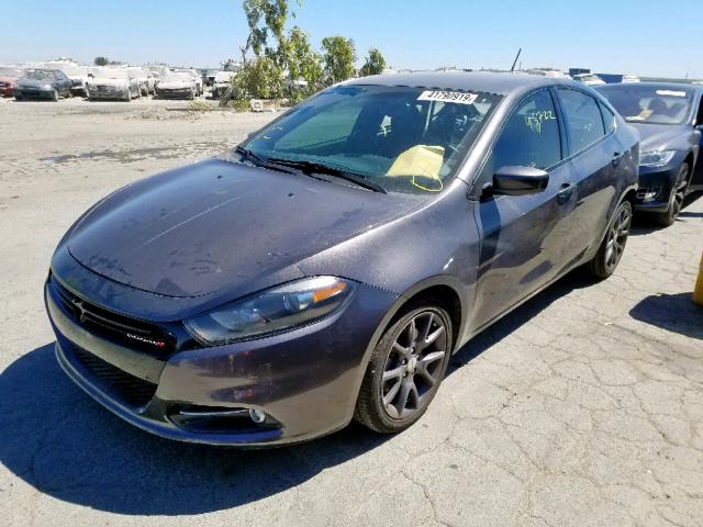 1C3CDFBB8GD635669 - 2016 DODGE DART SXT CHARCOAL photo 2