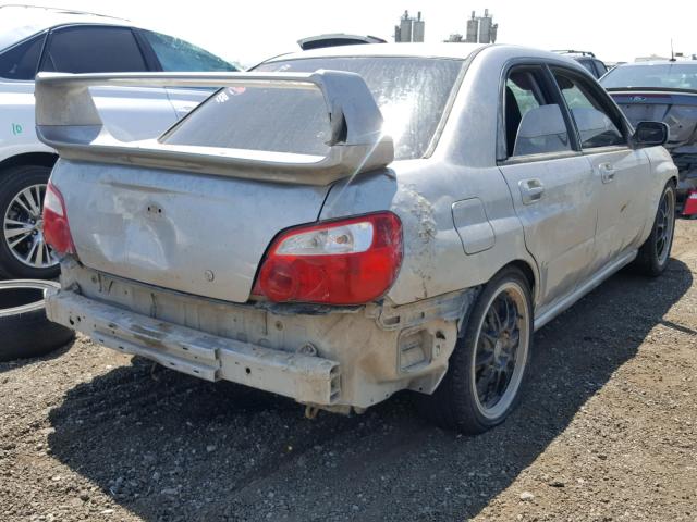 JF1GD29645G515626 - 2005 SUBARU IMPREZA WR SILVER photo 4