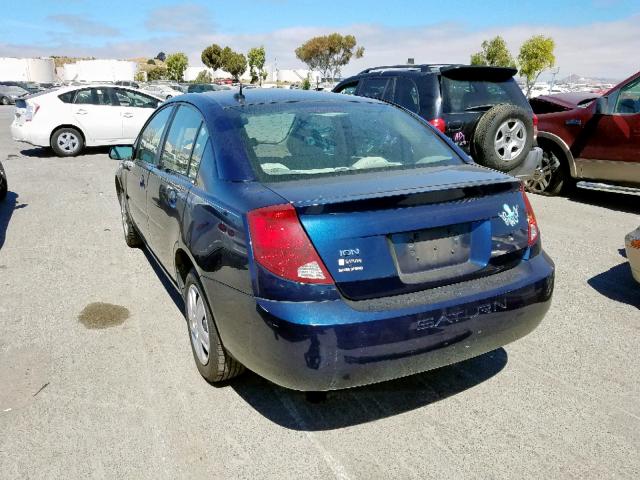 1G8AJ58FX7Z199405 - 2007 SATURN ION LEVEL BLUE photo 3