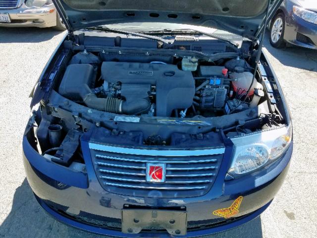 1G8AJ58FX7Z199405 - 2007 SATURN ION LEVEL BLUE photo 7