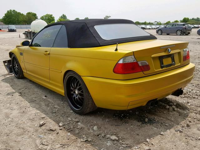 WBSBR93412EX22349 - 2002 BMW M3 YELLOW photo 3