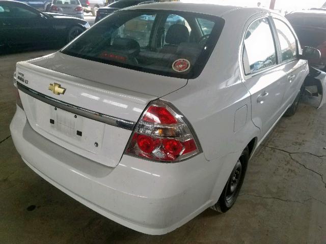 KL1TD5DE6BB147085 - 2011 CHEVROLET AVEO LS WHITE photo 4