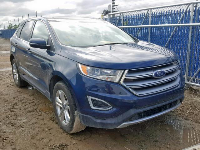 2FMPK4J99HBC05707 - 2017 FORD EDGE SEL BLUE photo 1