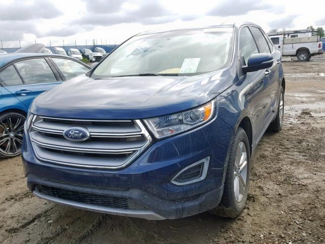 2FMPK4J99HBC05707 - 2017 FORD EDGE SEL BLUE photo 2