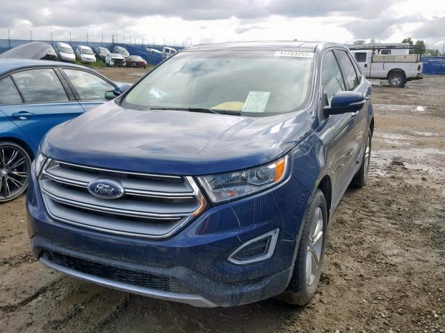 2FMPK4J99HBC05707 - 2017 FORD EDGE SEL BLUE photo 9