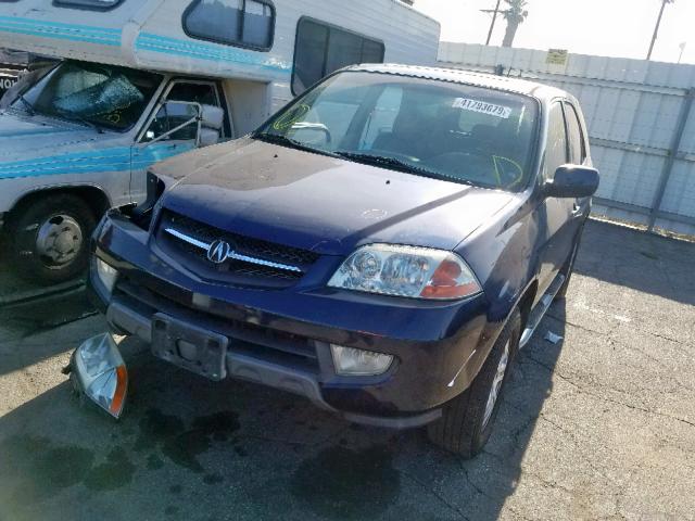 2HNYD18743H512515 - 2003 ACURA MDX TOURIN BLUE photo 2