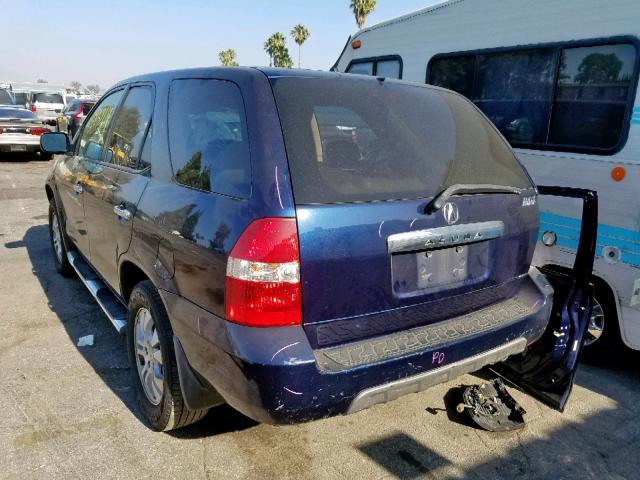 2HNYD18743H512515 - 2003 ACURA MDX TOURIN BLUE photo 3