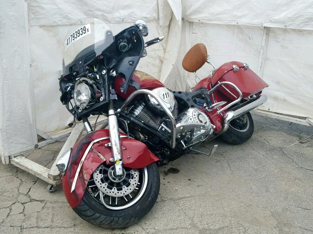 56KTCAAA2E3317263 - 2014 INDIAN MOTORCYCLE CO. CHIEFTAIN RED photo 2