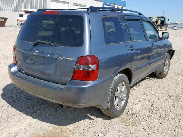 JTEEP21A050108531 - 2005 TOYOTA HIGHLANDER BLUE photo 4