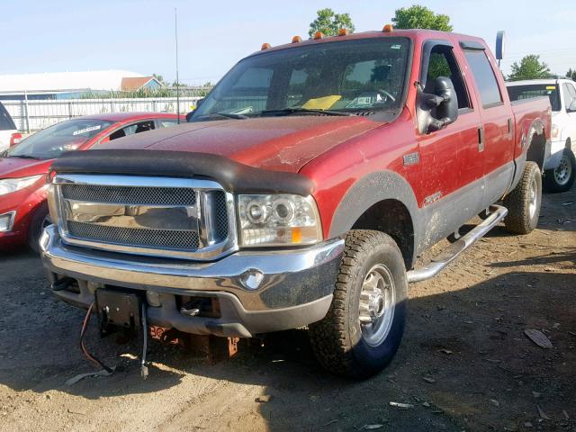 1FTSW31F92EB77681 - 2002 FORD F350 SRW S RED photo 2