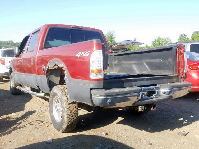1FTSW31F92EB77681 - 2002 FORD F350 SRW S RED photo 3