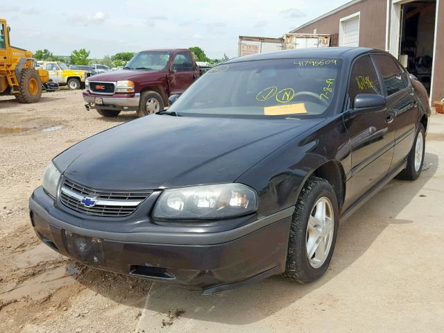 2G1WF52EX49276558 - 2004 CHEVROLET IMPALA BLACK photo 2