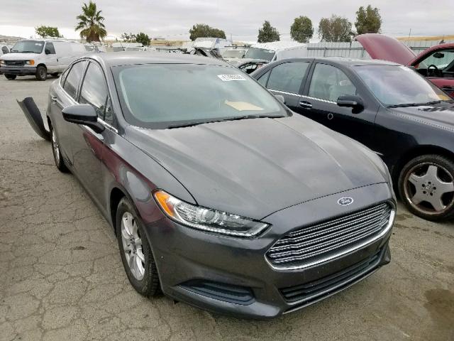 3FA6P0G70GR186230 - 2016 FORD FUSION S GRAY photo 1